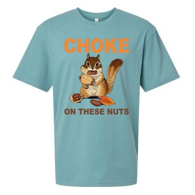 Choke On These Nuts Funny Sarcastic Humor Chipmunk Sueded Cloud Jersey T-Shirt