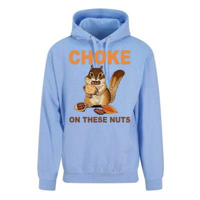 Choke On These Nuts Funny Sarcastic Humor Chipmunk Unisex Surf Hoodie