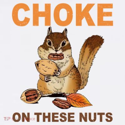 Choke On These Nuts Funny Sarcastic Humor Chipmunk T-Shirt