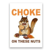 Choke On These Nuts Funny Sarcastic Humor Chipmunk Poster