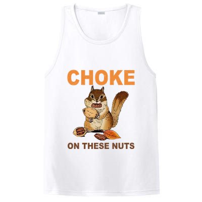 Choke On These Nuts Funny Sarcastic Humor Chipmunk PosiCharge Competitor Tank