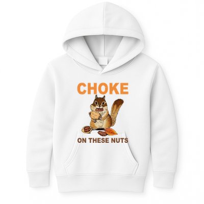 Choke On These Nuts Funny Sarcastic Humor Chipmunk Kids Hoodie