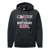 Cousin of The Birthday Cow Family Cow Farm Matching Performance Fleece Hoodie