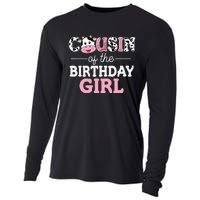 Cousin of The Birthday Cow Family Cow Farm Matching Cooling Performance Long Sleeve Crew