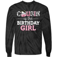 Cousin of The Birthday Cow Family Cow Farm Matching Tie-Dye Long Sleeve Shirt