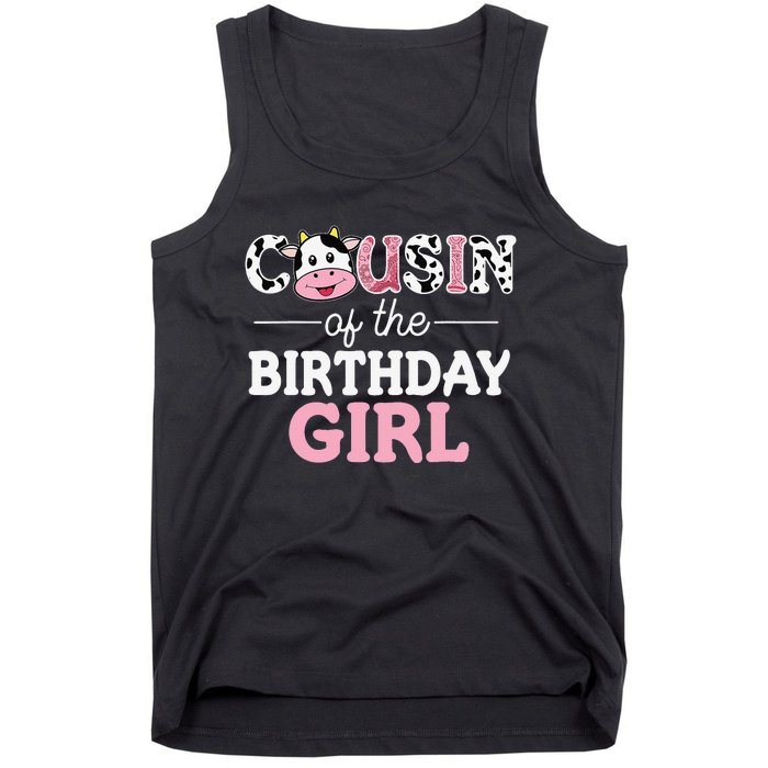 Cousin of The Birthday Cow Family Cow Farm Matching Tank Top