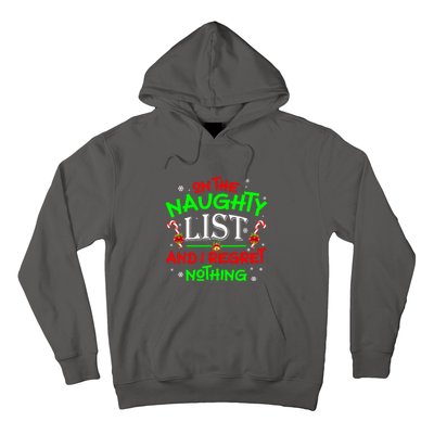 Christmas On The Naughty List And I Regret Nothing Funny Xmas Gift Hoodie