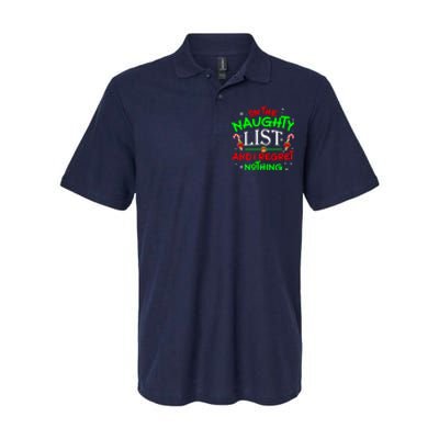 Christmas On The Naughty List And I Regret Nothing Funny Xmas Gift Softstyle Adult Sport Polo