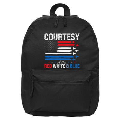 Courtesy Of The Usa Red White And Blue 4th Of July 16 in Basic Backpack