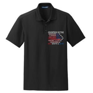 Courtesy Of The Red White And Blue Dry Zone Grid Polo