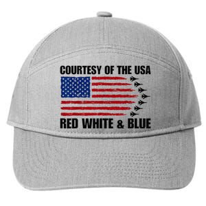 Courtesy Of The Usa Red White And Blue 7-Panel Snapback Hat