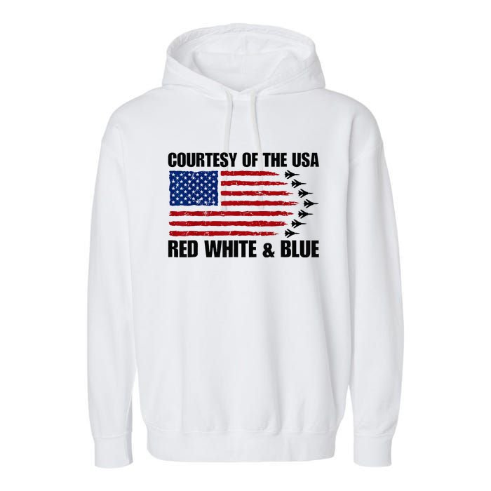 Courtesy Of The Usa Red White And Blue Garment-Dyed Fleece Hoodie