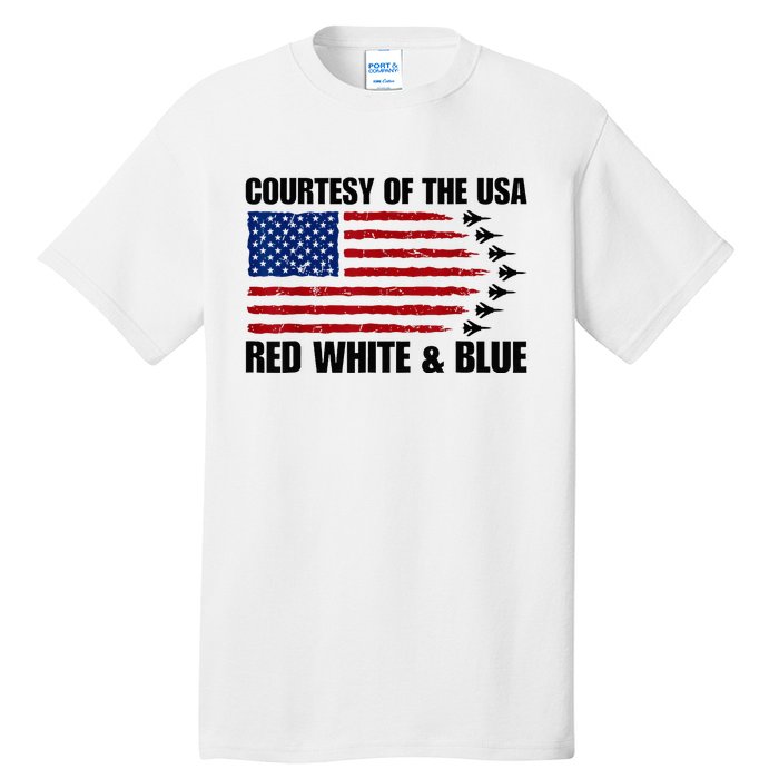 Courtesy Of The Usa Red White And Blue Tall T-Shirt