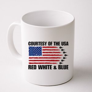 Courtesy Of The Usa Red White And Blue Coffee Mug