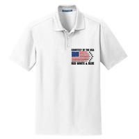 Courtesy Of The Usa Red White And Blue Dry Zone Grid Polo