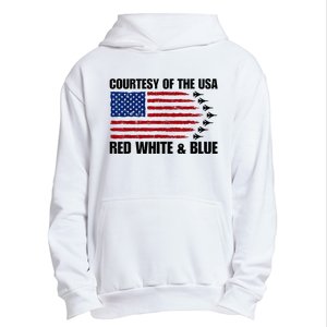 Courtesy Of The Usa Red White And Blue Urban Pullover Hoodie