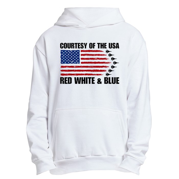 Courtesy Of The Usa Red White And Blue Urban Pullover Hoodie