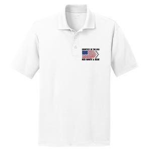 Courtesy Of The Usa Red White And Blue PosiCharge RacerMesh Polo