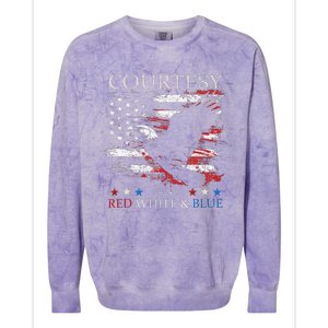 Courtesy Of The Usa Red White And Blue Colorblast Crewneck Sweatshirt