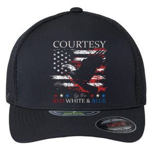 Courtesy Of The Usa Red White And Blue Flexfit Unipanel Trucker Cap