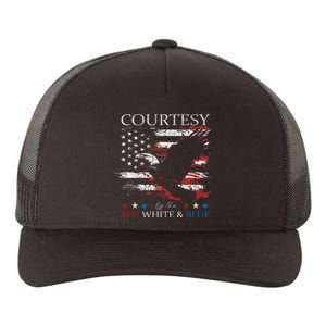 Courtesy Of The Usa Red White And Blue Yupoong Adult 5-Panel Trucker Hat