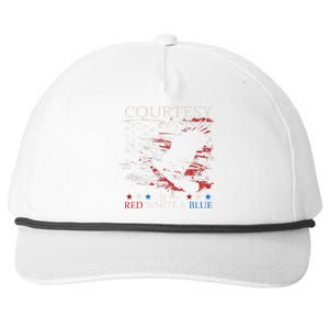 Courtesy Of The Usa Red White And Blue Snapback Five-Panel Rope Hat