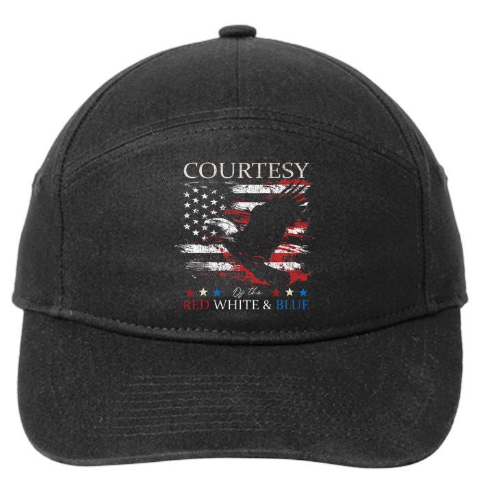 Courtesy Of The Usa Red White And Blue 7-Panel Snapback Hat