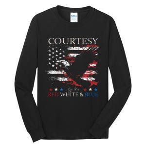 Courtesy Of The Usa Red White And Blue Tall Long Sleeve T-Shirt