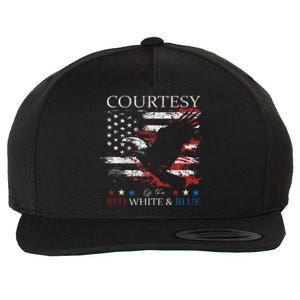 Courtesy Of The Usa Red White And Blue Wool Snapback Cap