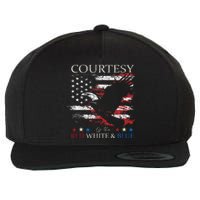 Courtesy Of The Usa Red White And Blue Wool Snapback Cap