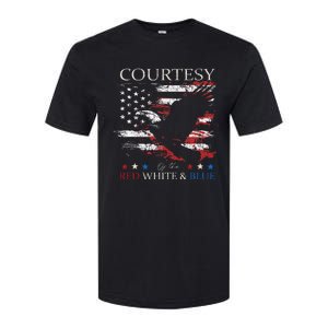 Courtesy Of The Usa Red White And Blue Softstyle CVC T-Shirt