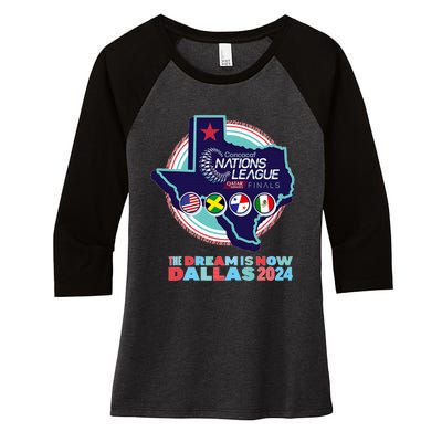 Champions Of The Concacaf Nations League Finals Women's Tri-Blend 3/4-Sleeve Raglan Shirt