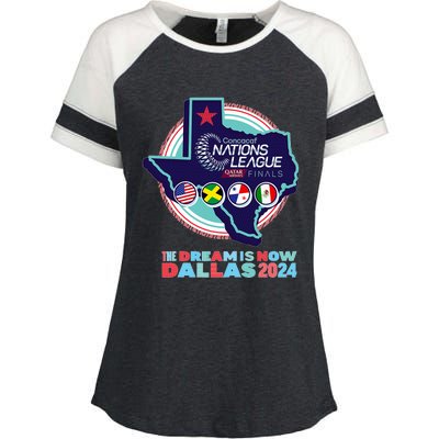 Champions Of The Concacaf Nations League Finals Enza Ladies Jersey Colorblock Tee