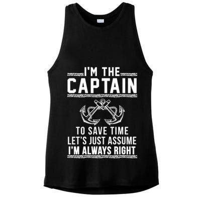 Captain Of The Boat Gift Great Gift Ladies PosiCharge Tri-Blend Wicking Tank