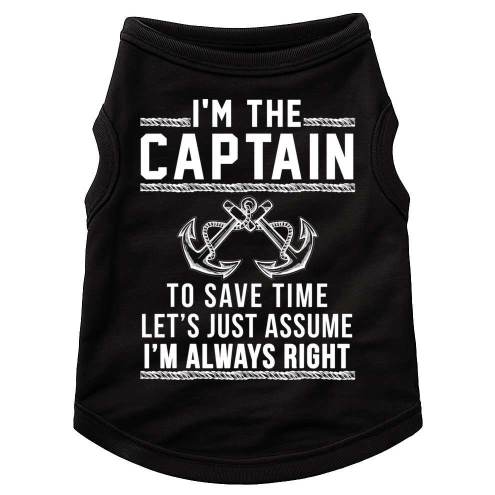 Captain Of The Boat Gift Great Gift Doggie Tank