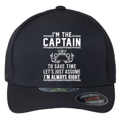Captain Of The Boat Gift Great Gift Flexfit Unipanel Trucker Cap