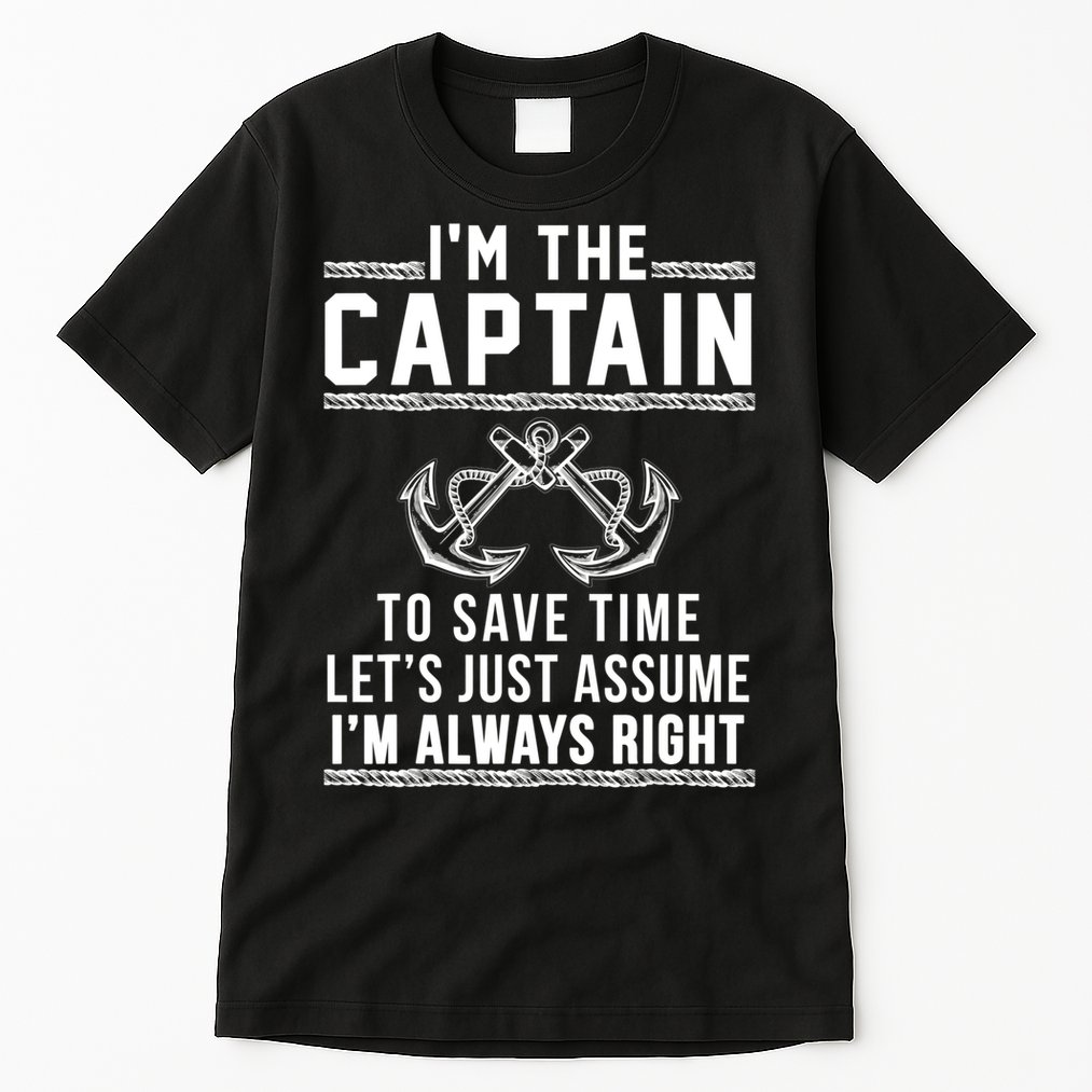 Captain Of The Boat Gift Great Gift Tall T-Shirt