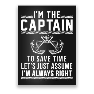 Captain Of The Boat Gift Great Gift Poster