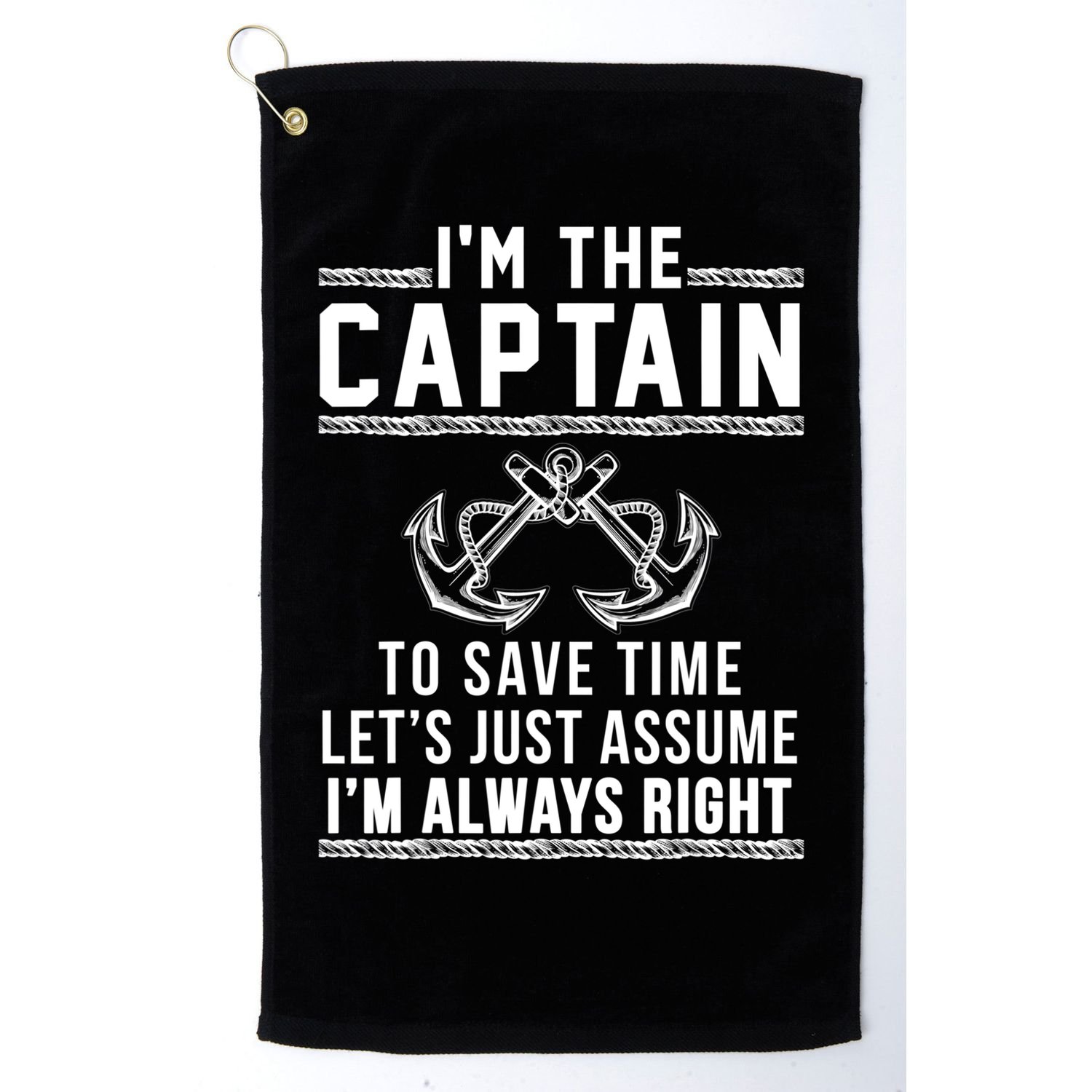 Captain Of The Boat Gift Great Gift Golf Towel