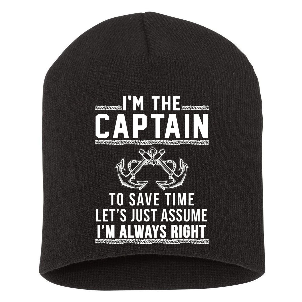 Captain Of The Boat Gift Great Gift Short Acrylic Beanie