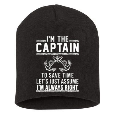 Captain Of The Boat Gift Great Gift Short Acrylic Beanie