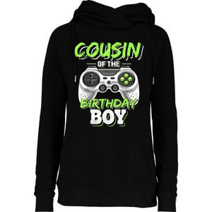 Cousin Of The Birthday Boy Matching Video Game Birthday Gift Womens Funnel Neck Pullover Hood