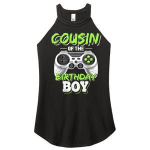 Cousin Of The Birthday Boy Matching Video Game Birthday Gift Women's Perfect Tri Rocker Tank