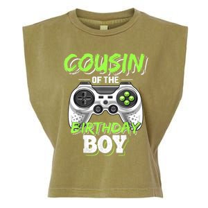 Cousin Of The Birthday Boy Matching Video Game Birthday Gift Garment-Dyed Women's Muscle Tee