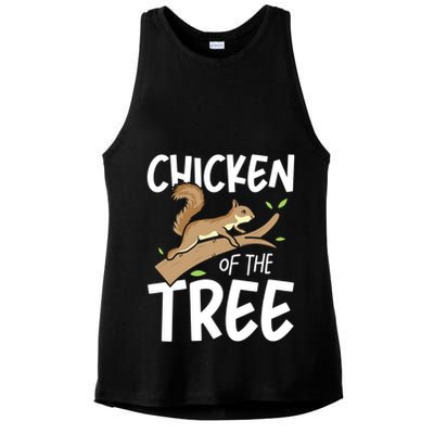 Chicken Of The Tree Squirrel Fun Gift Ladies PosiCharge Tri-Blend Wicking Tank