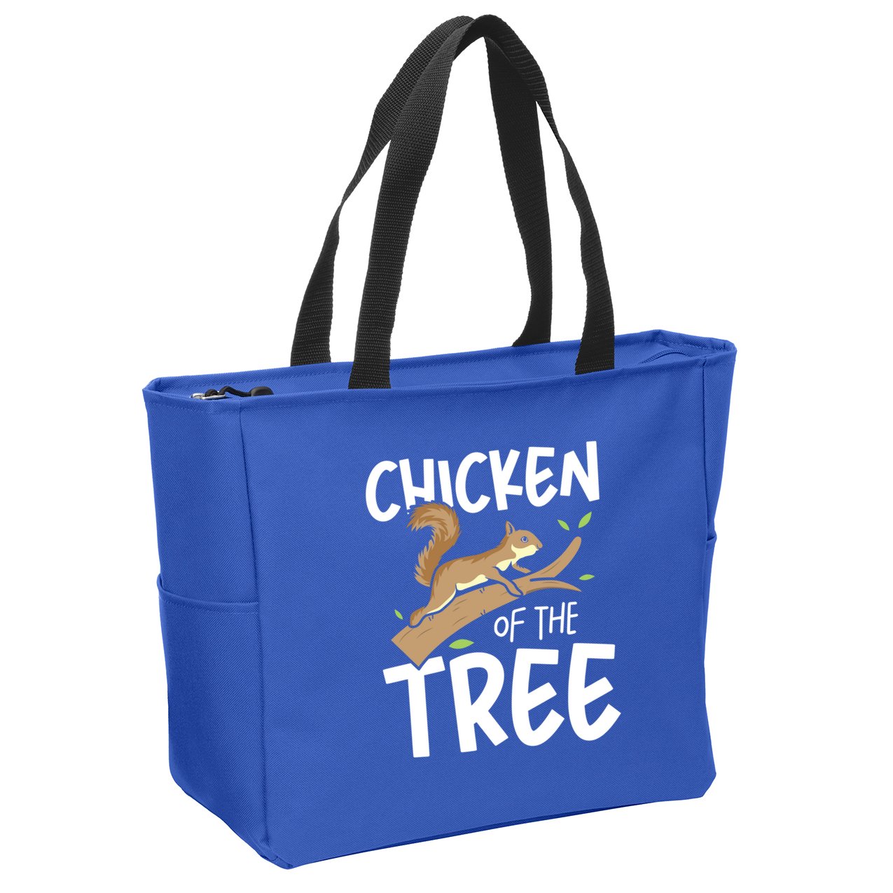 Chicken Of The Tree Squirrel Fun Gift Zip Tote Bag
