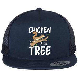 Chicken Of The Tree Squirrel Fun Gift Flat Bill Trucker Hat