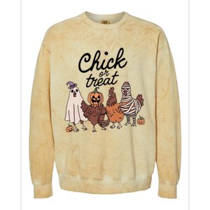 Chick Or Treat Colorblast Crewneck Sweatshirt