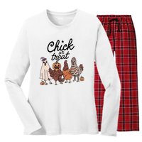 Chick Or Treat Women's Long Sleeve Flannel Pajama Set 