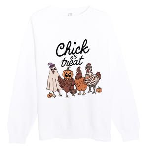 Chick Or Treat Premium Crewneck Sweatshirt